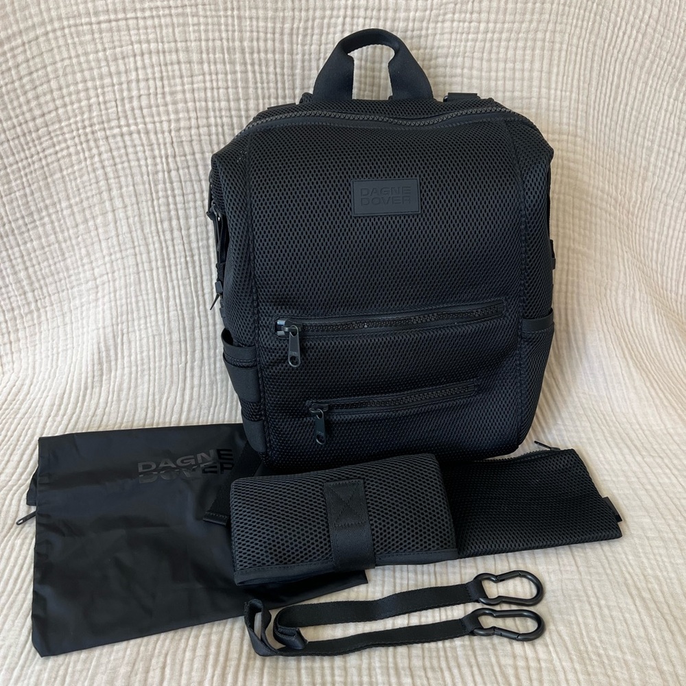 Dagne Dover Black Backpack with Structured Design and Matte Finish